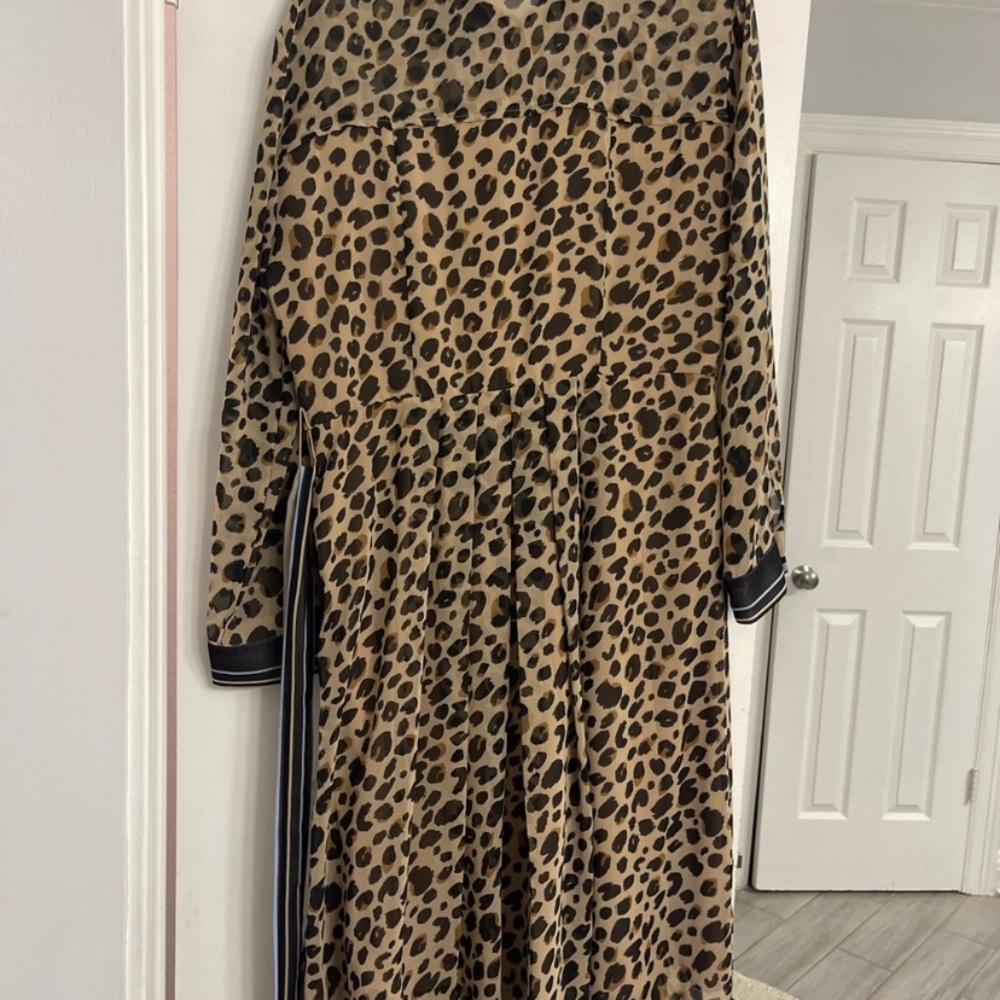 Marella Leopard Silk Dress Sz 14 - Picture 4 of 8